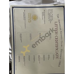 Litter certificate 