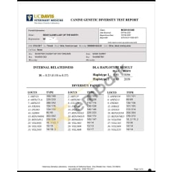 UC Davis Genetic Diversity DNA Test 