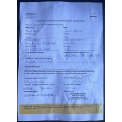Veterinary Verification Form