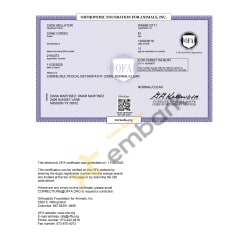 OFA CMR Clear Certificate 