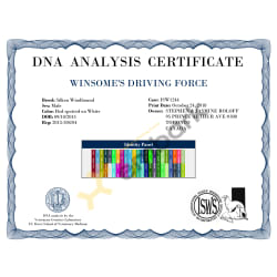 DNA certificate - UCDavis/VGL labs