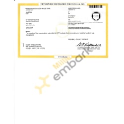 OFA Patellas Certificate
