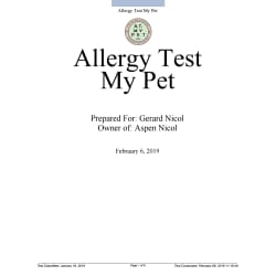 Aspen's Alergy Test