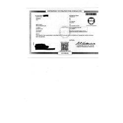 OFA Certificate
