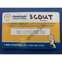 HomeAgain Certificate 