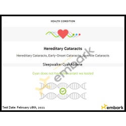 Cyan's JHC Juvenile Hereditary Cataracts test ~ CLEAR