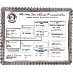Breedable Stud MCPC Registration Certificate